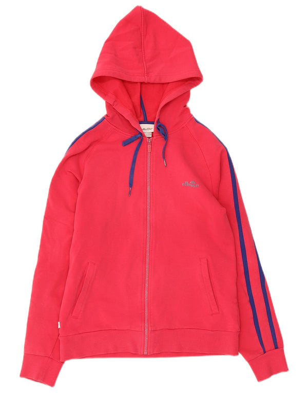 Maglione con cappuccio e zip da donna Ellesse UK 12 Cotone rosa medio