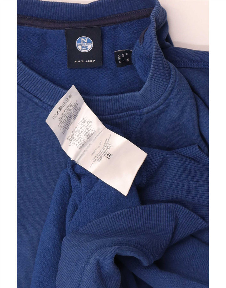 Felpa da uomo North Sails Maglione grande in cotone blu