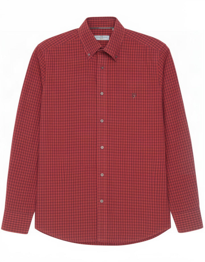 Camicia da uomo Harmont & Blaine in cotone a quadri rossi grandi