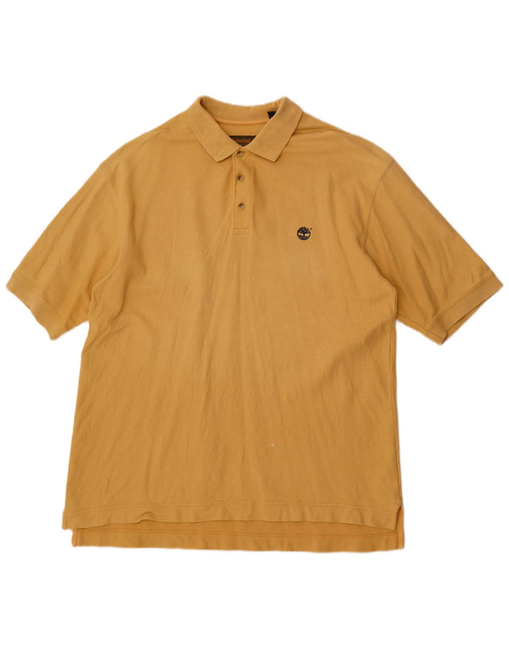 Polo da uomo Timberland grande in cotone giallo