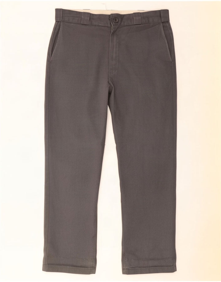 Pantaloni chino dritti da uomo Dickies W36 L32 poliestere grigio