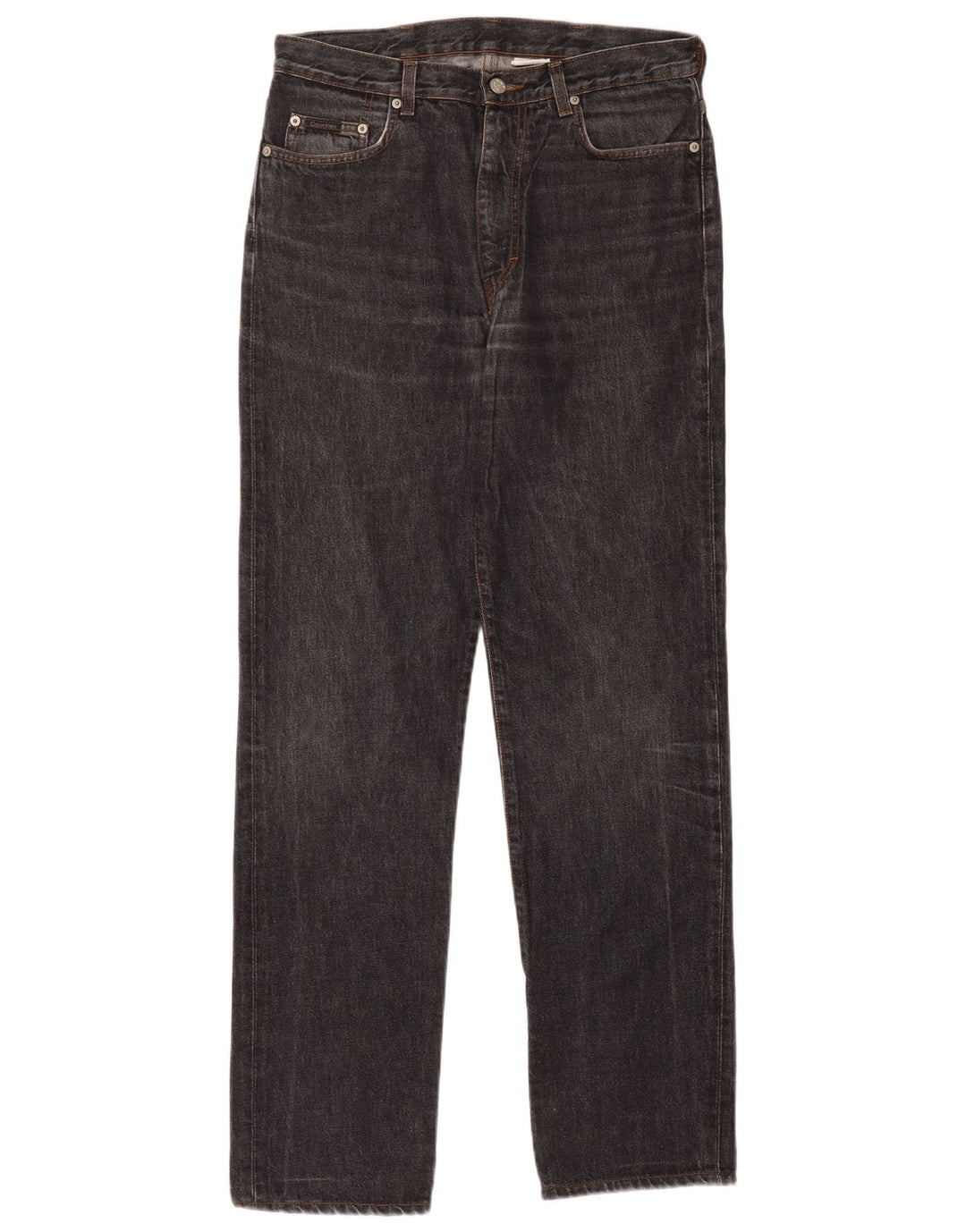 Jeans dritti da uomo Calvin Klein W32 L31 cotone nero