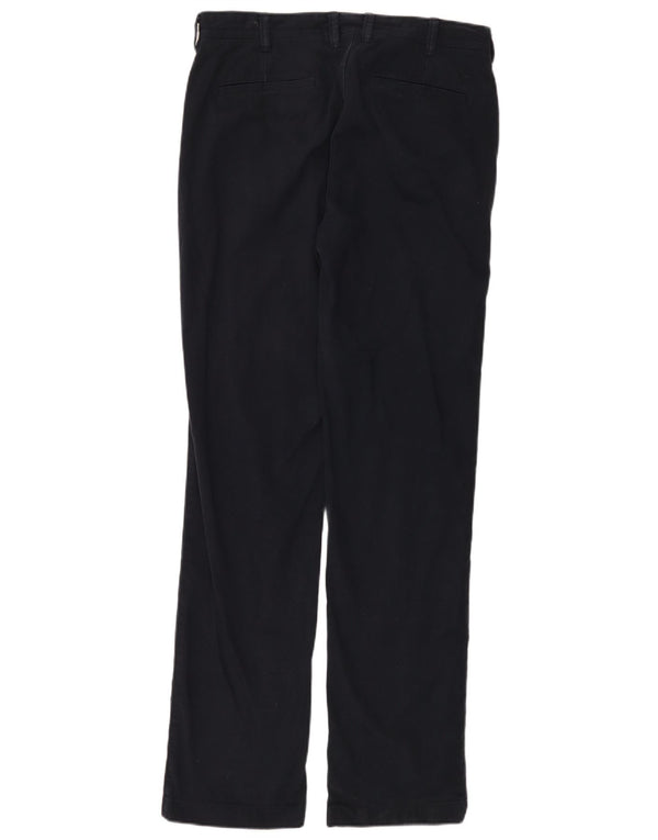 Crew Clothing Pantaloni chino dritti da uomo W34 L34 cotone blu navy