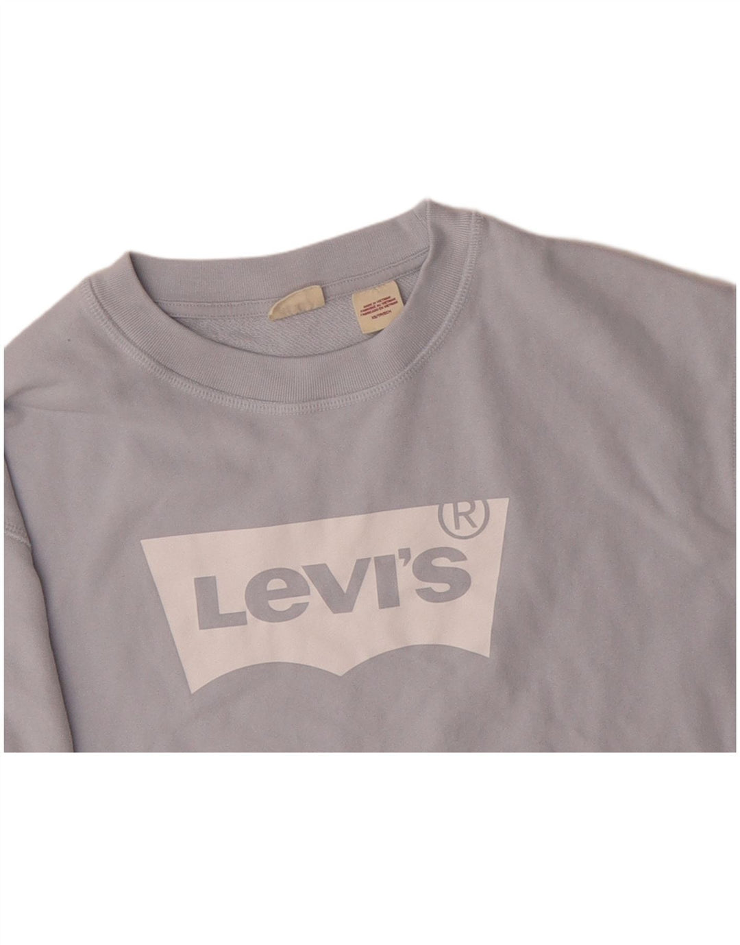 LEVI'S Felpa con grafica oversize da donna UK 6 XS Cotone blu