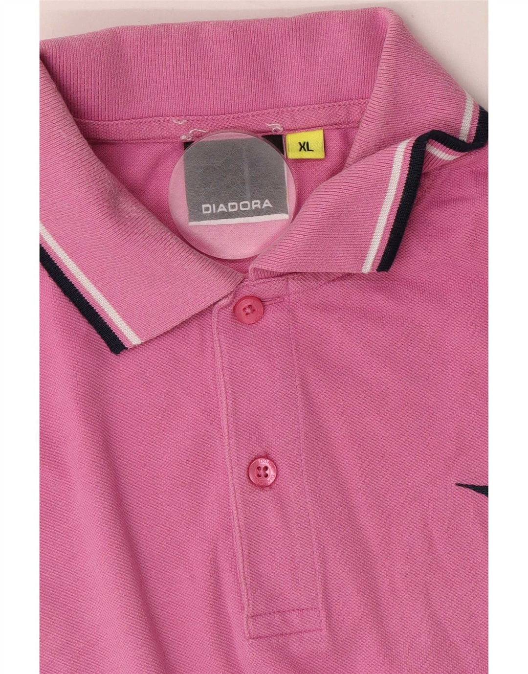 Polo Diadora Uomo XL Rosa a Righe