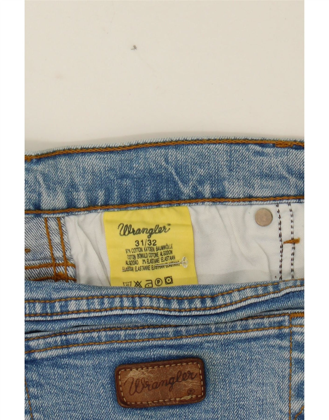 WRANGLER Mens Straight Jeans W31 L32 Blue Cotton Vintage Wrangler and Second-Hand Wrangler from Messina Hembry 
