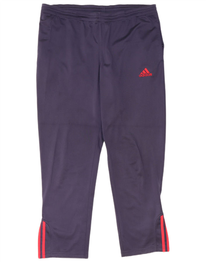 Pantaloni da tuta da uomo Adidas UK 40/42 Poliestere blu navy medio