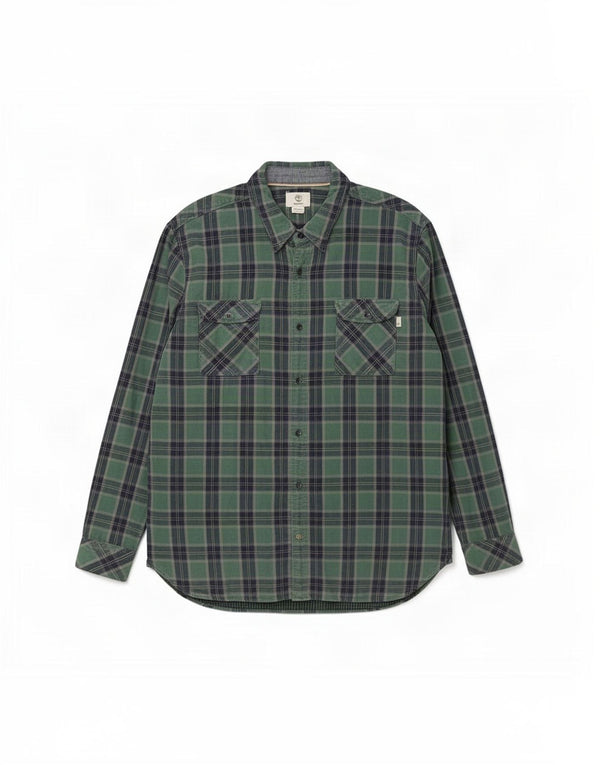 Camicia Timberland da uomo vestibilità regolare in flanella XL cotone a quadri verde
