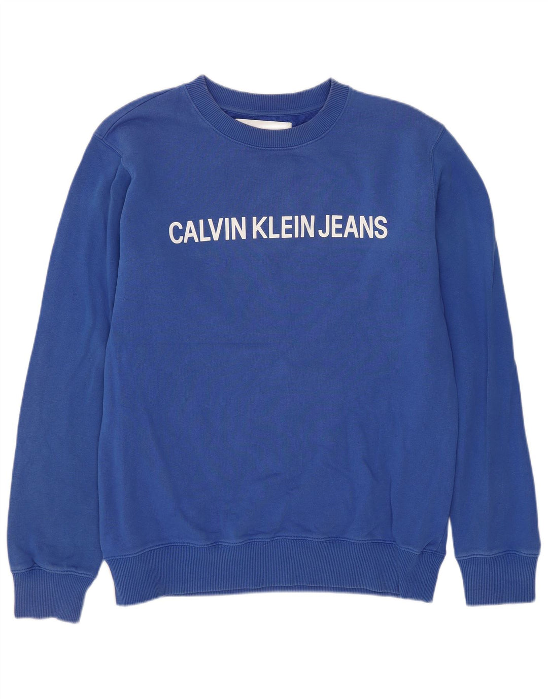 Calvin Klein Jeans Felpa grafica da uomo Maglione in cotone blu medio