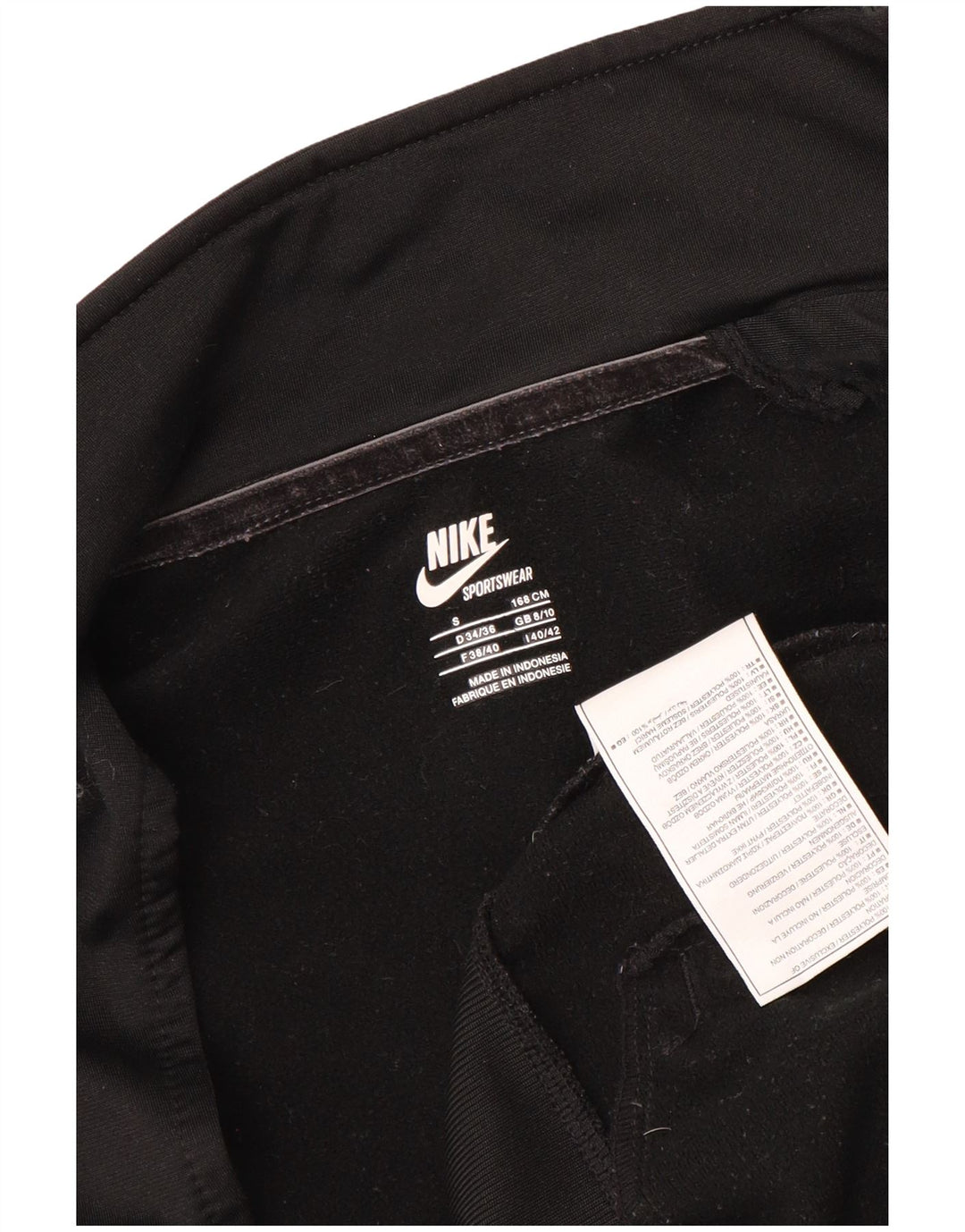 Giacca da tuta da donna Nike UK 8/10 Small Nero Poliestere
