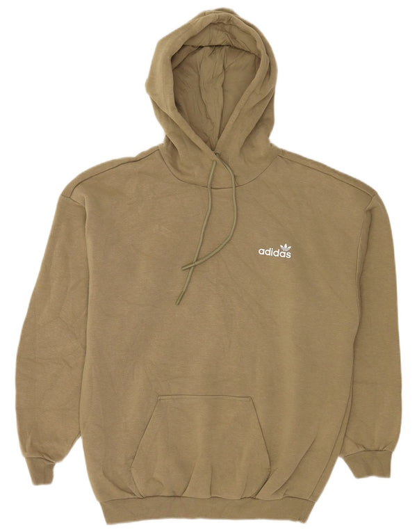 Felpa con cappuccio da donna vestibilità ampia Adidas UK 14 cotone verde medio