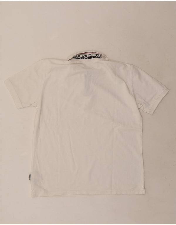 Polo da uomo Napapijri XL in cotone bianco