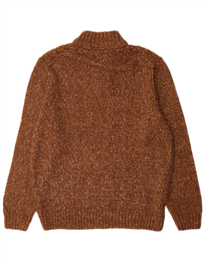 Maglione da uomo C&A con collo a bottoni XL Acrilico screziato marrone