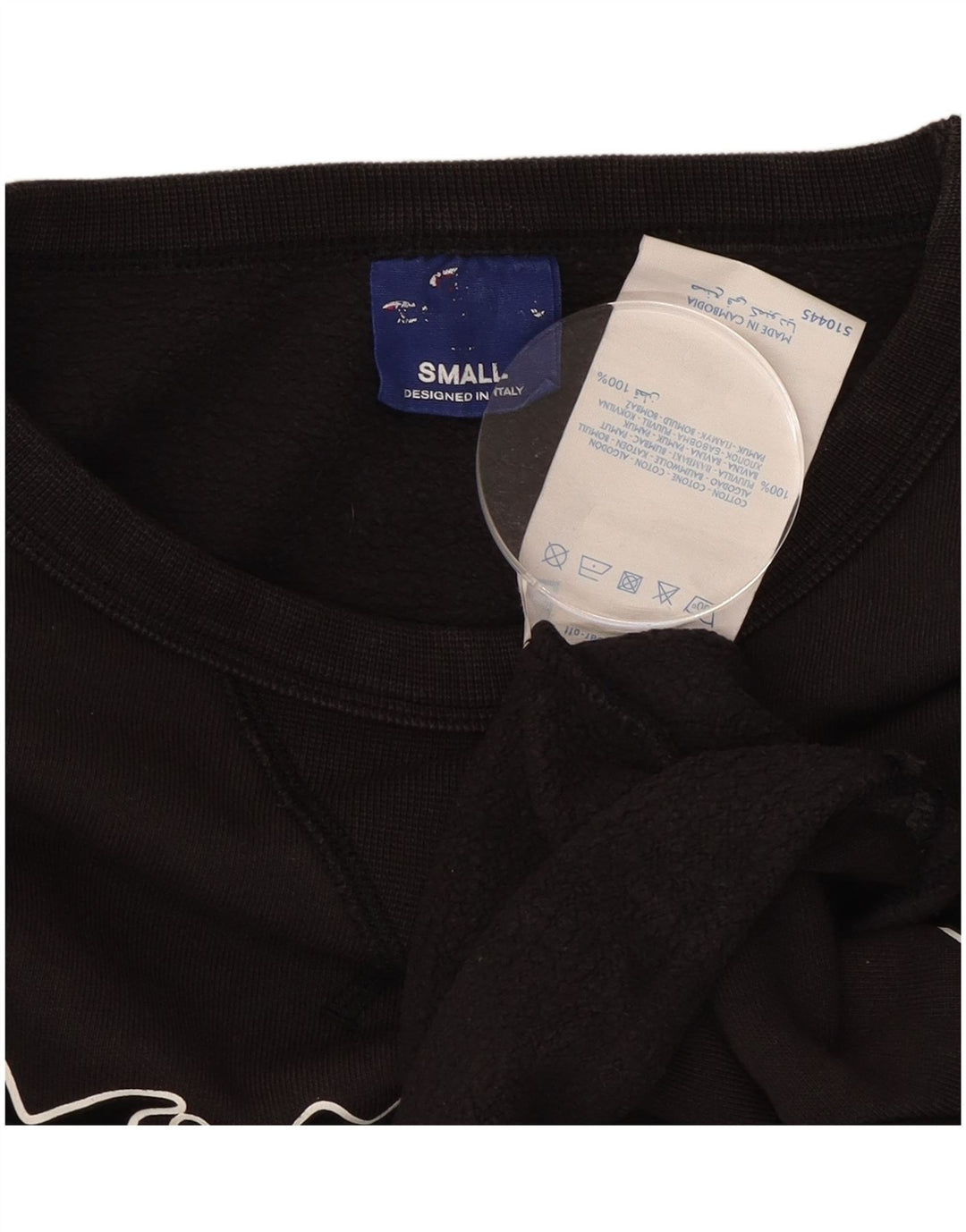 Felpa oversize con grafica corta Champion da donna UK 10 piccola nera
