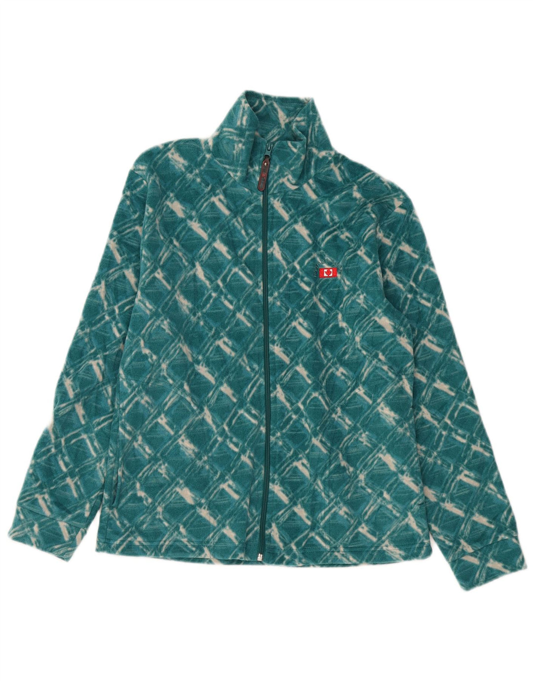 Giacca in pile da donna CANADA LOGAN UK 14 Poliestere a quadri verde medio