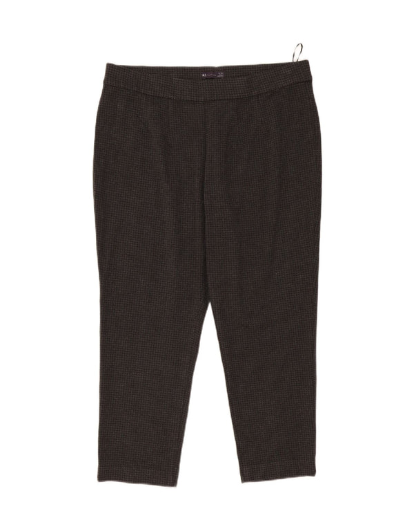 Pantaloni corti da donna Marks & Spencer UK 18 XL W36 L25 Pied de poule grigio