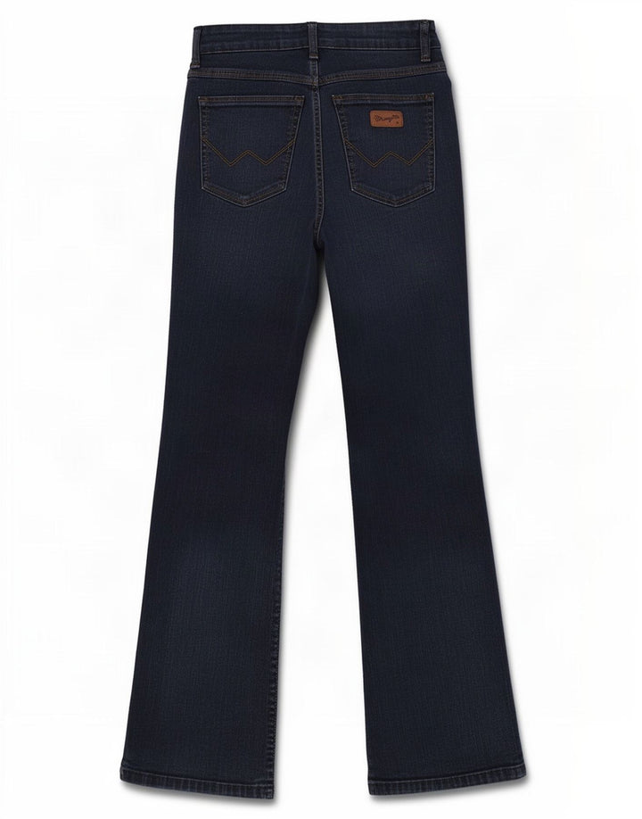 Jeans bootcut regolari da donna Wrangler W28 L32 cotone blu navy