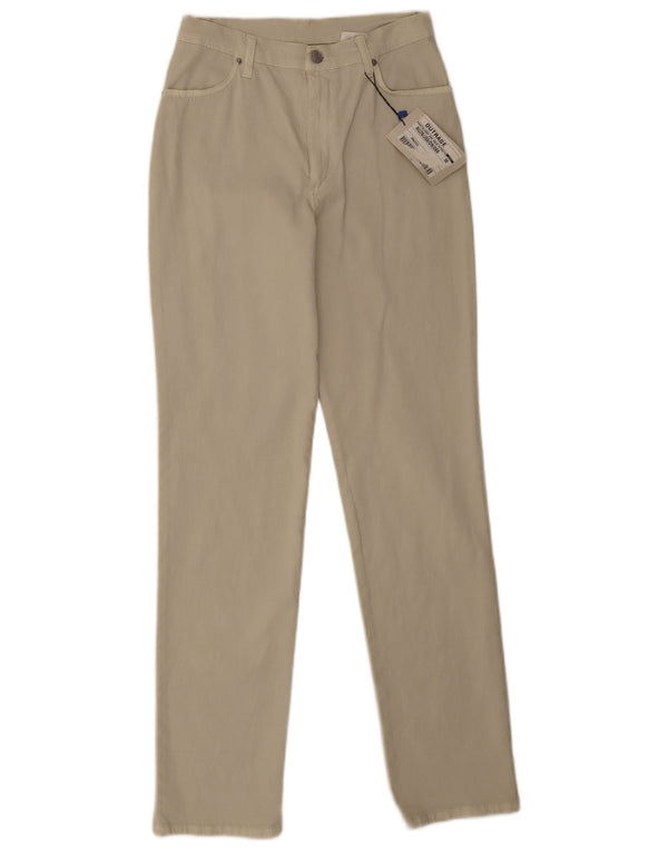 Outrage Womens Slim Casual Trousers W30 L32 Beige Cotton
