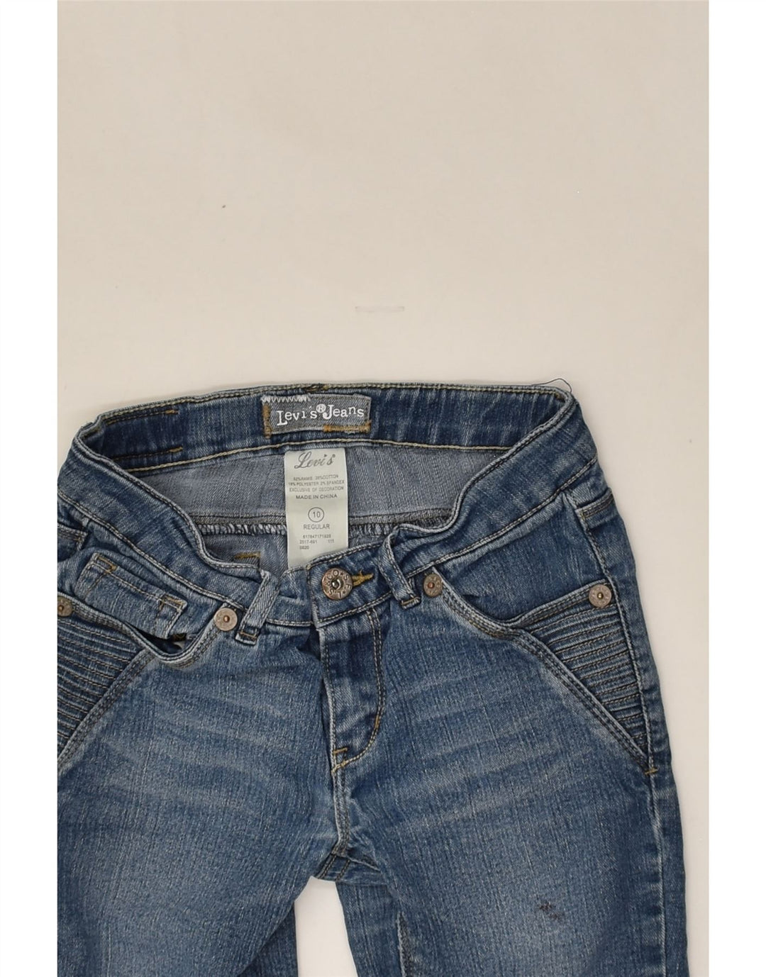 LEVI'S Girls Regular Straight Jeans 9-10 Years W24 L12  Blue Ramie | Vintage Levi's | Thrift | Second-Hand Levi's | Used Clothing | Messina Hembry 