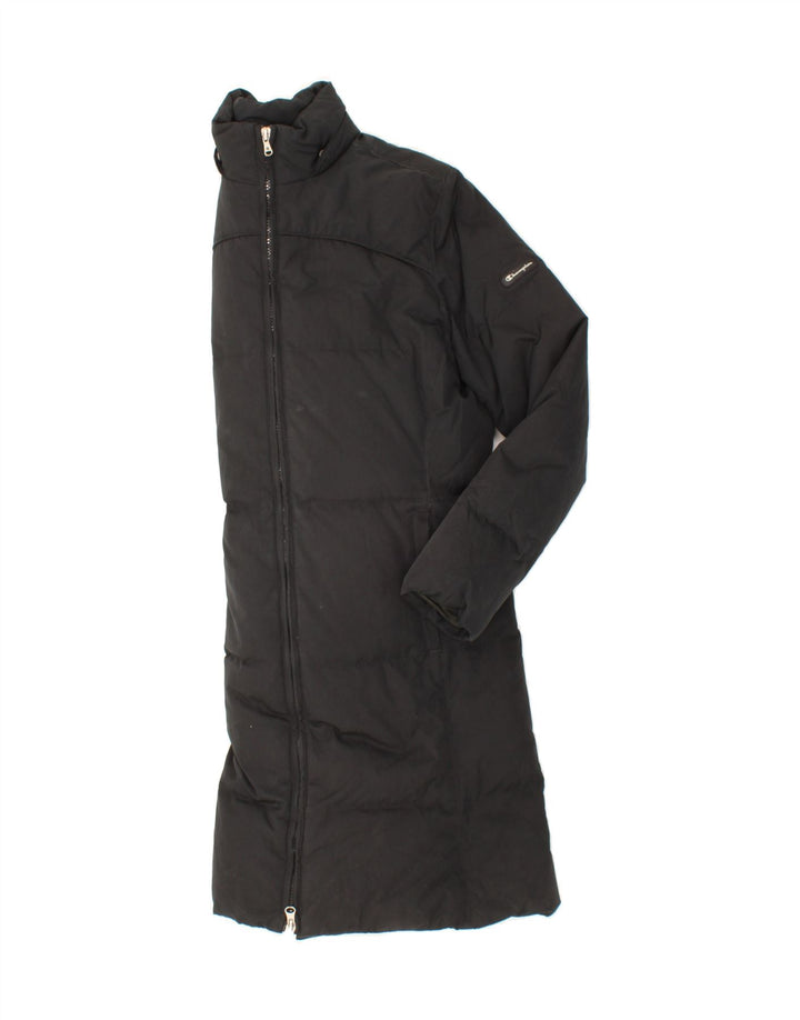 CHAMPION Womens Padded Coat UK 10 Small Black Polyester Vintage Champion and Second-Hand Champion from Messina Hembry 