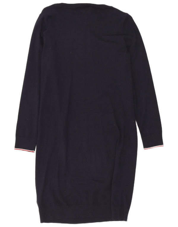 Abito maglione a maniche lunghe da donna Tommy Hilfiger UK 12 blu navy medio