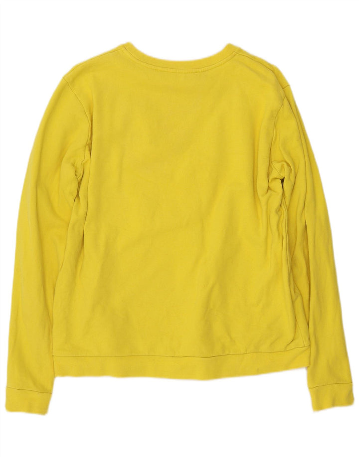 KARL LAGERFELD Felpa da donna Maglione UK 16 Large Giallo Cotone