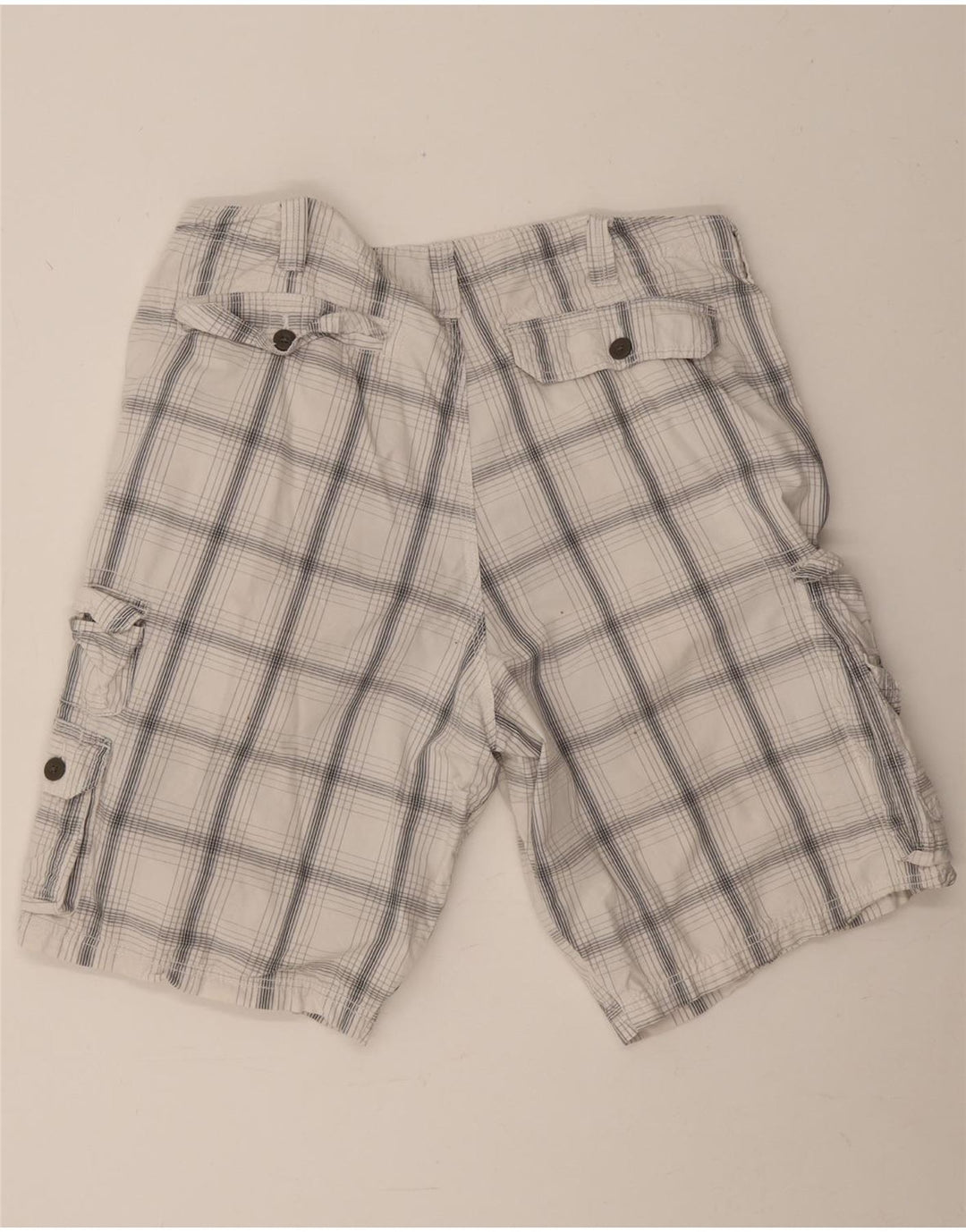 Pantaloncini cargo da uomo Lee Salopette W38 XL in cotone a quadri bianchi