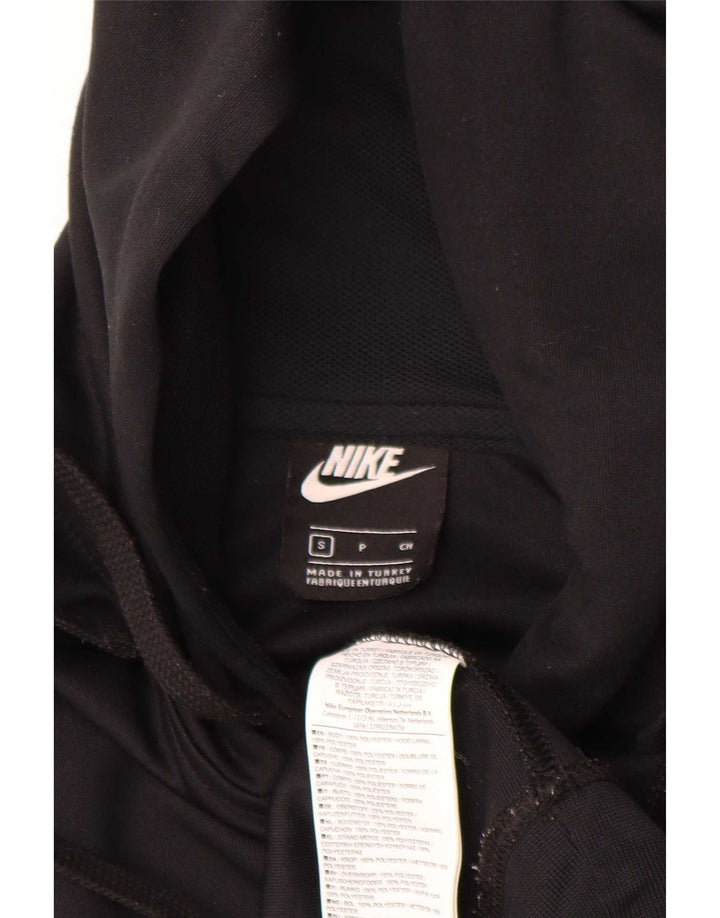 Felpa con cappuccio grafica Nike da uomo piccola in poliestere nero
