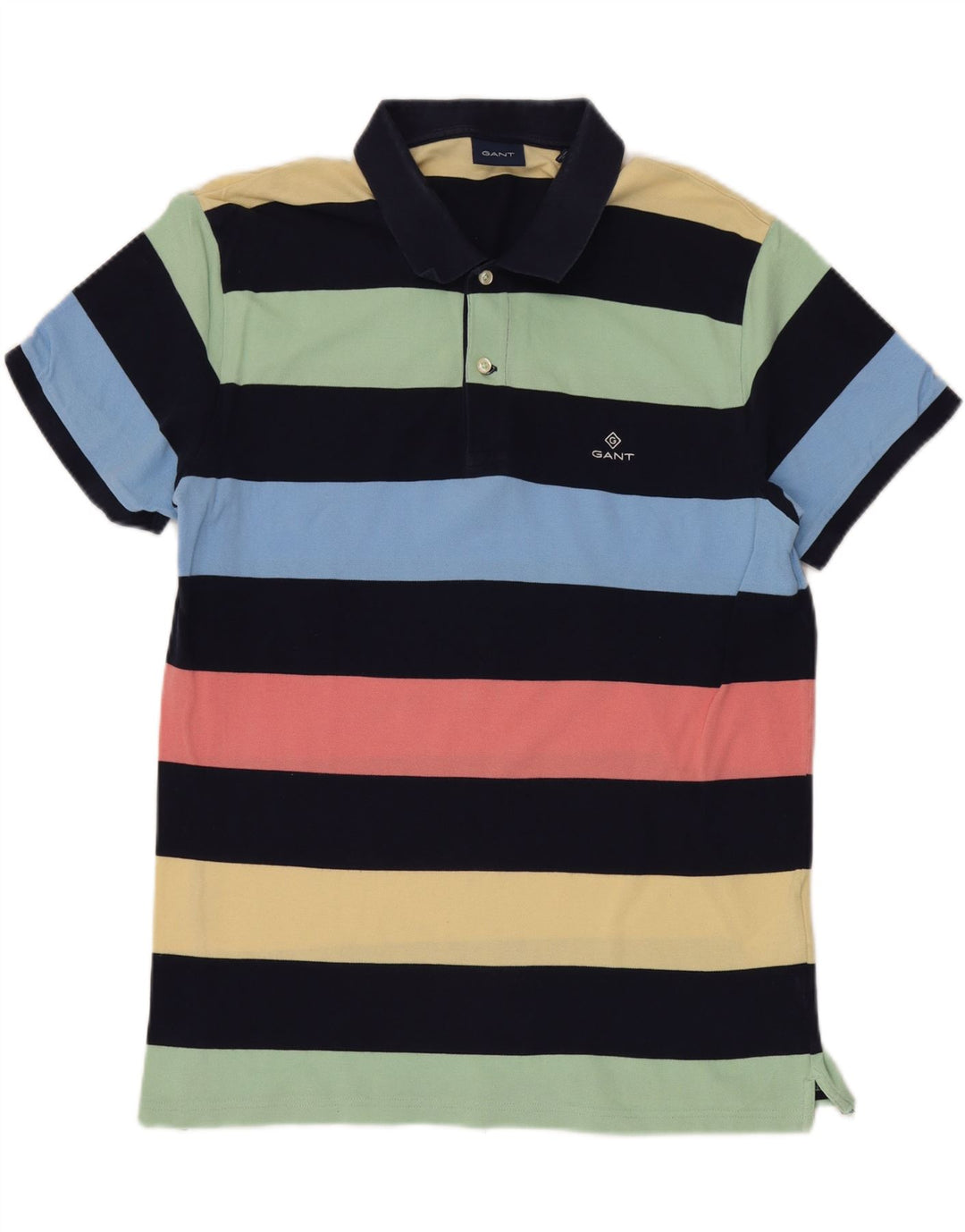 Polo da uomo GANT XL in cotone a righe multicolore