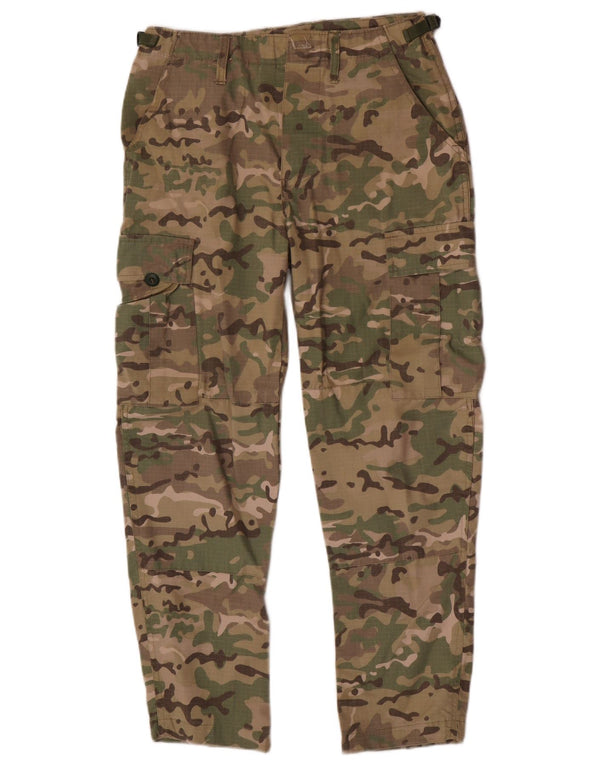 Vintage Mens Straight Cargo Trousers W28 L27 Khaki Camouflage