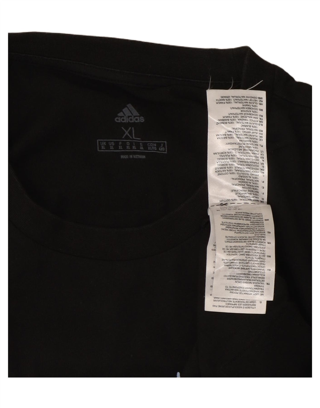 T-shirt grafica da uomo ADIDAS Top XL in cotone nero