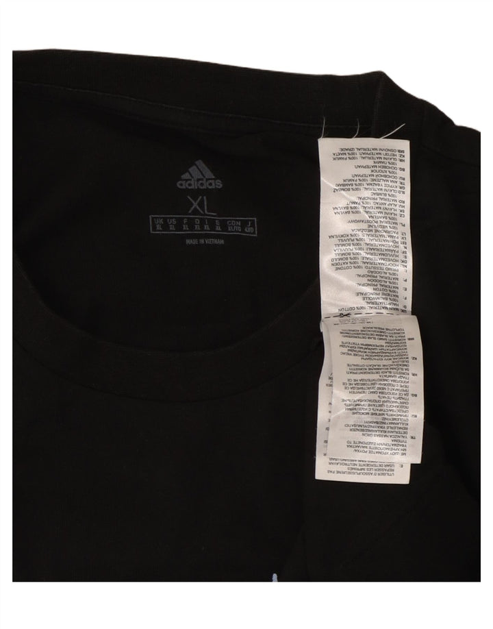 T-shirt grafica da uomo ADIDAS Top XL in cotone nero
