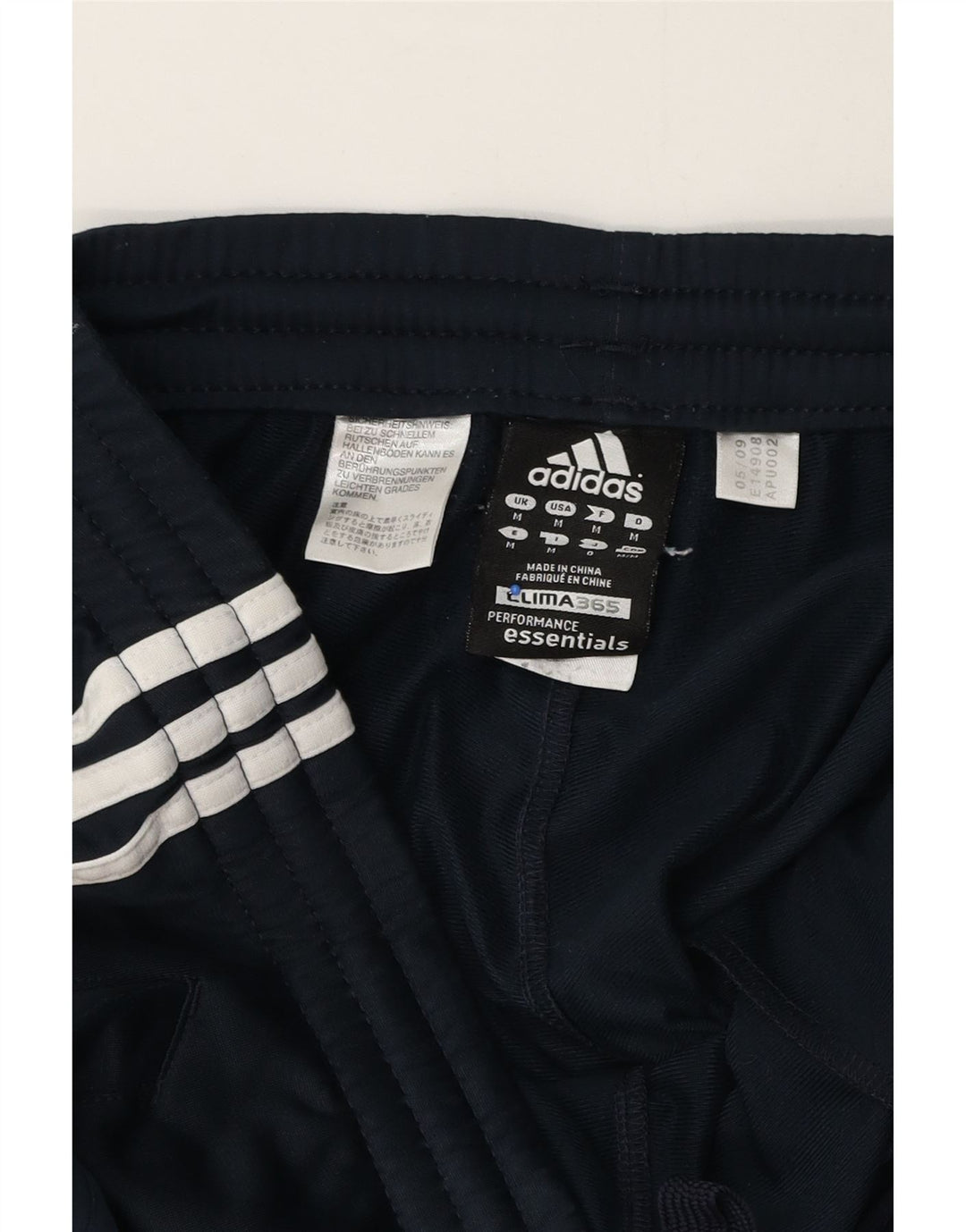 Pantaloni da tuta Adidas Clima 365 da uomo medio poliestere blu navy