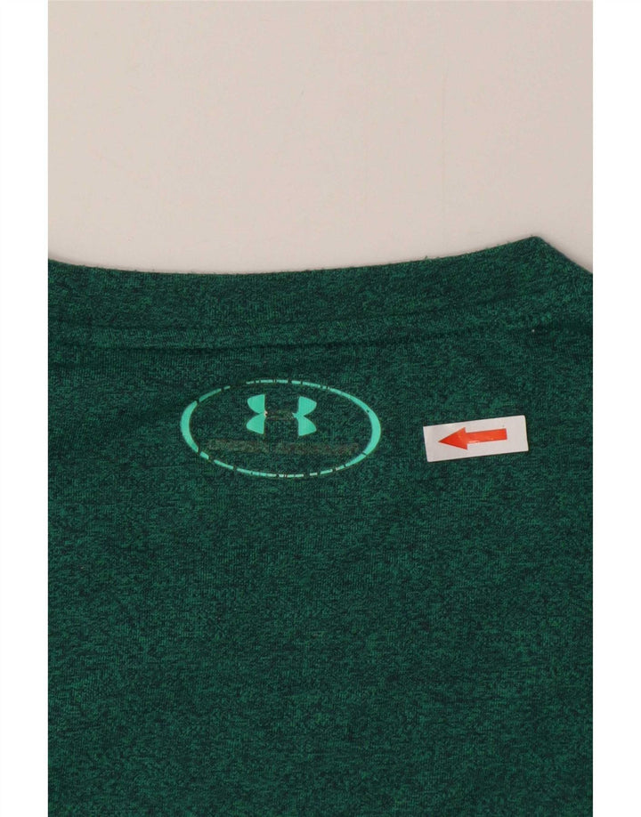 Maglietta ampia da uomo Under Armour verde medio chiazzato