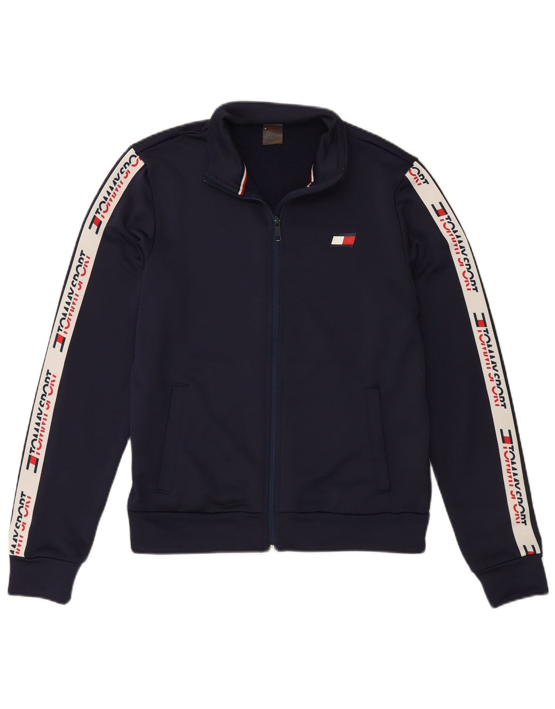 TOMMY HILFIGER Giacca da tuta da uomo piccola color block blu navy