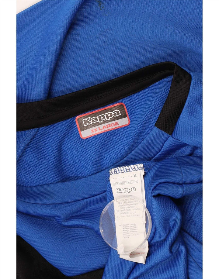 Felpa grafica da uomo Kappa Jumper 2XL Blu Colourblock Poliestere