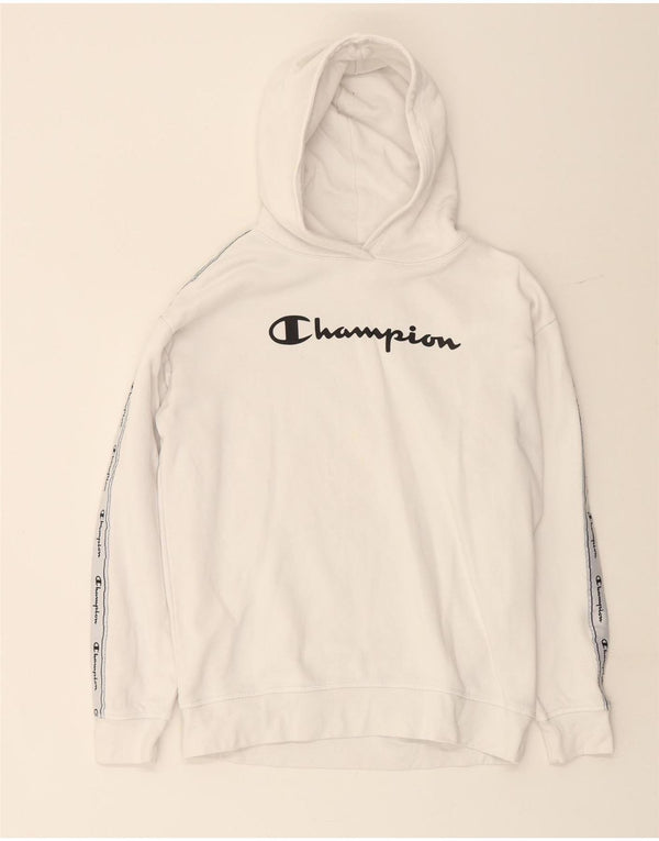 Maglione con cappuccio grafico per ragazzi CHAMPION 13-14 anni XL Bianco