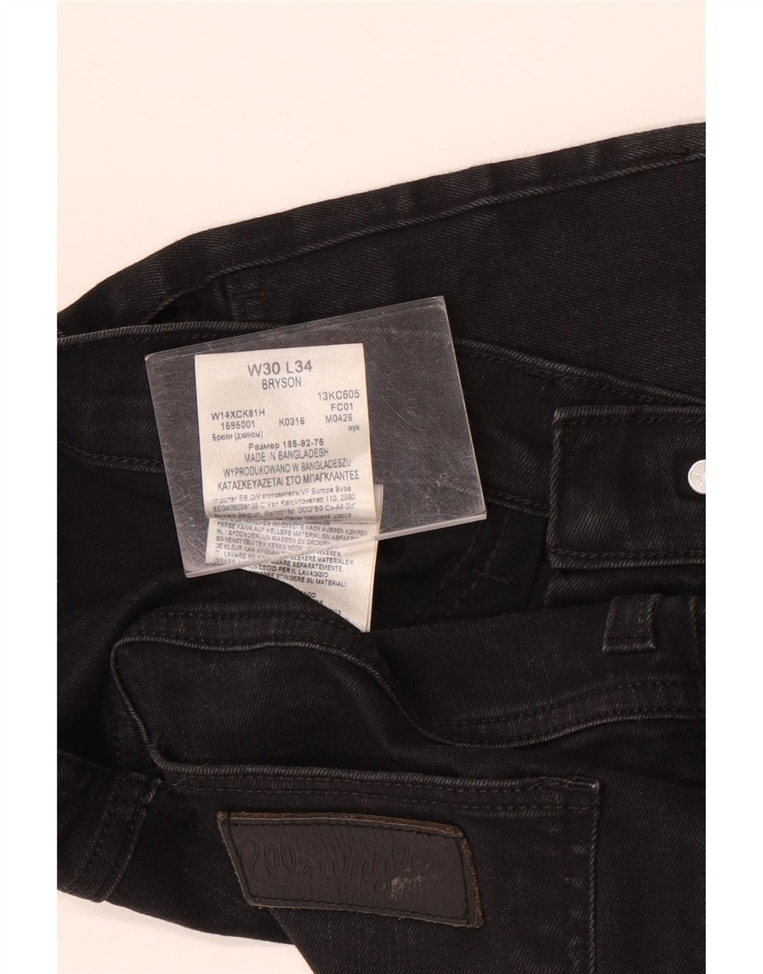 Jeans Wrangler Bryson Slim da uomo W30 L28 cotone nero