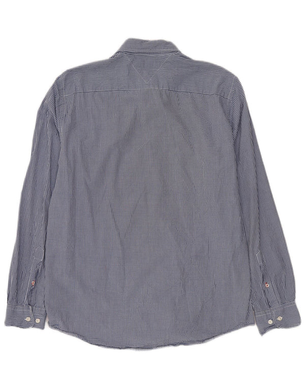 TOMMY HILFIGER Camicia da uomo vestibilità regolare grande cotone a quadretti blu