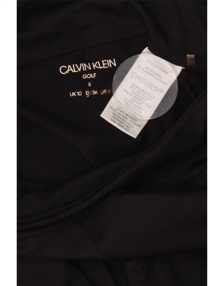 Leggings grafici da golf da donna Calvin Klein UK 10 piccoli poliestere nero