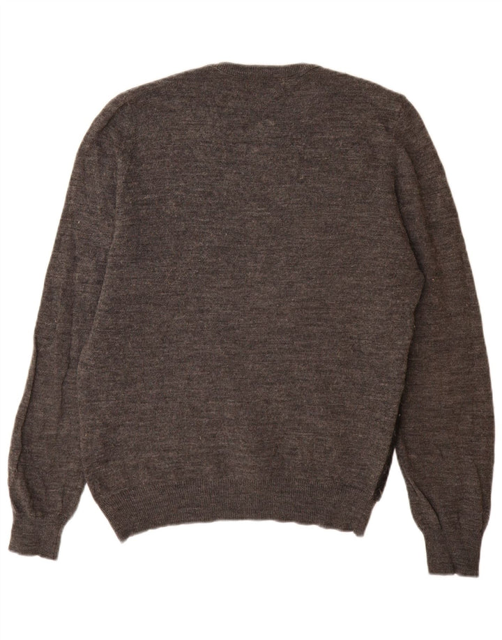 Maglione maglione girocollo da uomo Zara, acrilico color block grigio medio