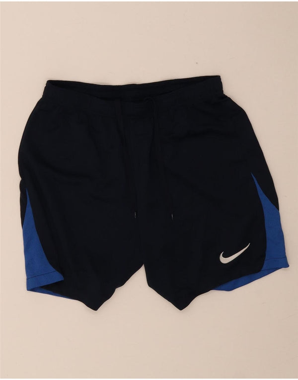 Nike Mens Dri Fit Slim Sport Shorts Large Navy Blue Colourblock Polyester