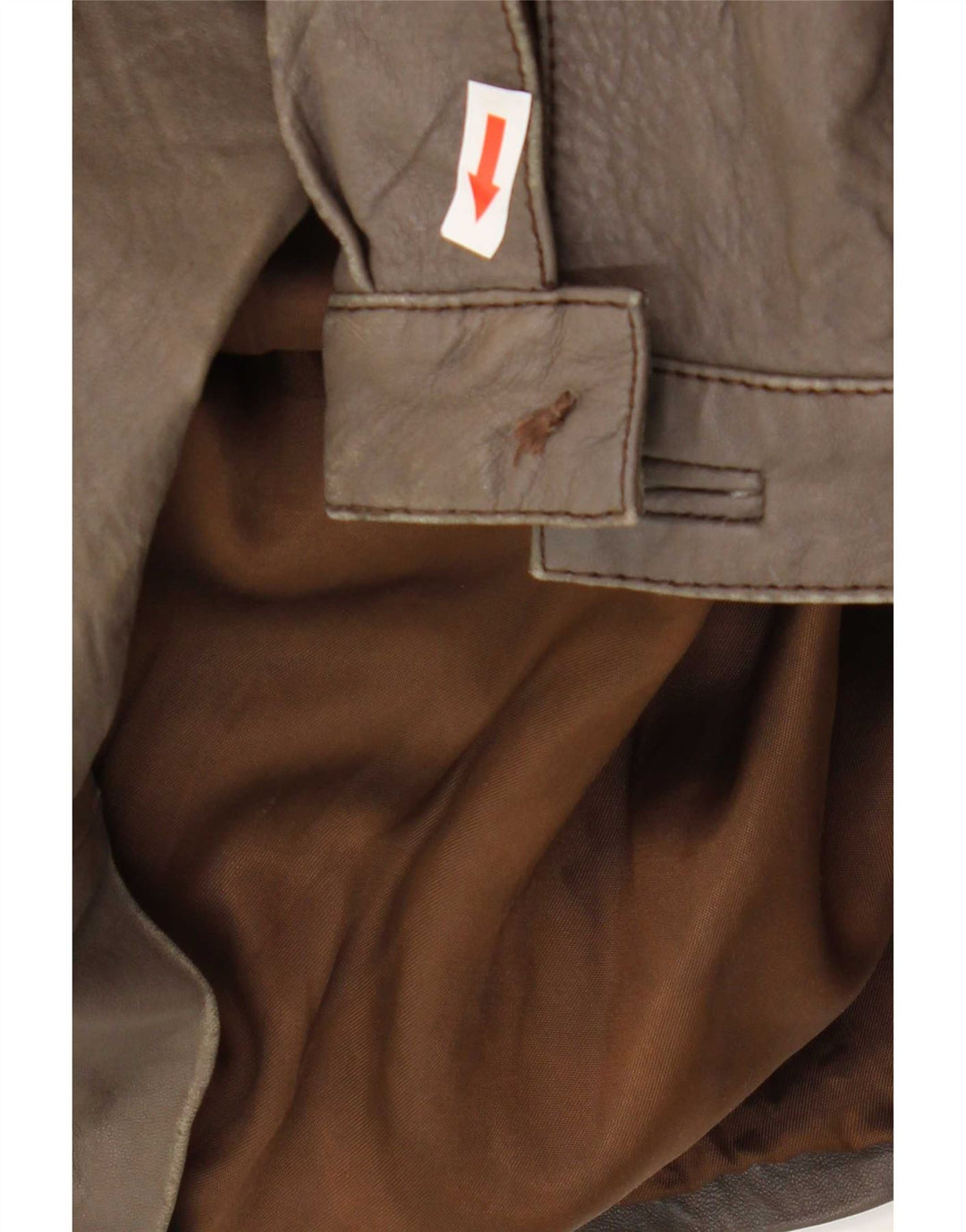 Giacca in pelle vintage da donna IT 48 XL Marrone