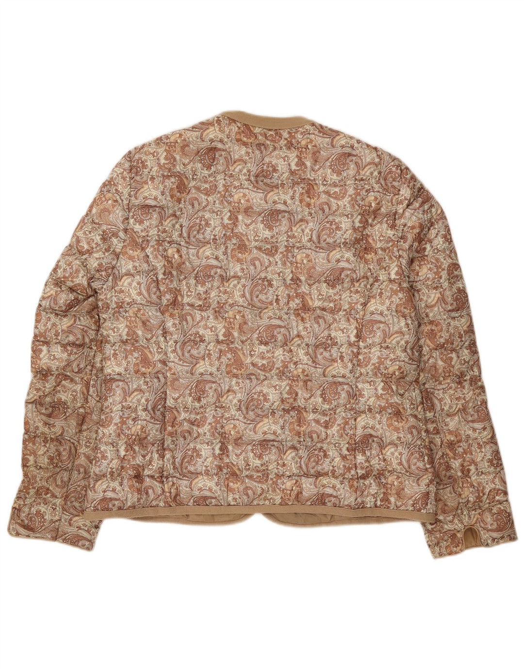 Giacca imbottita da donna Betty Barclay UK 16 Large Beige Paisley Poliestere
