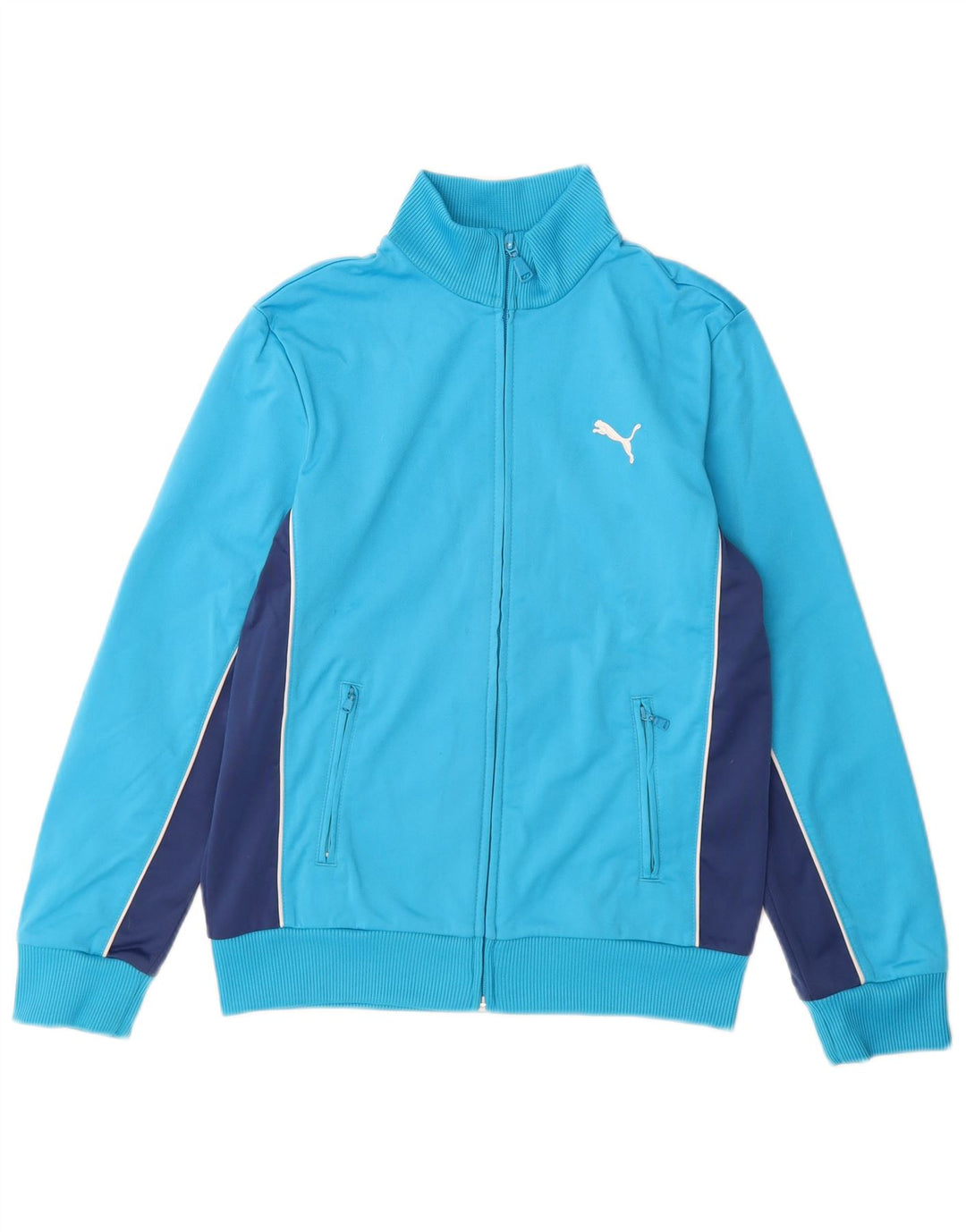Giacca da tuta da ragazzo Adidas 11-12 anni in poliestere color block blu