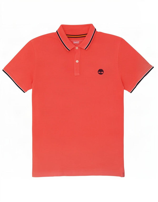 Polo Timberland da uomo slim fit in cotone rosa medio