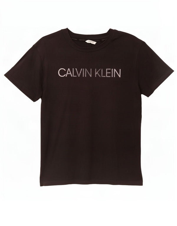 Calvin Klein Mens Graphic T-Shirt Top Medium Black