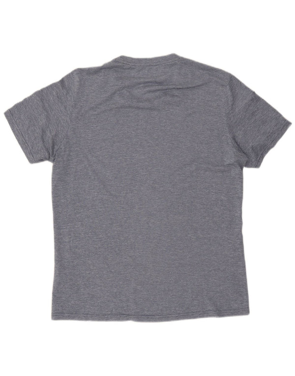 T-shirt Adidas Aeroready da uomo, media, in poliestere a righe blu navy