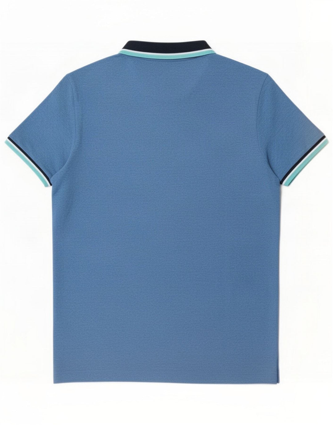 Polo da uomo Lotto Large in poliestere a righe blu