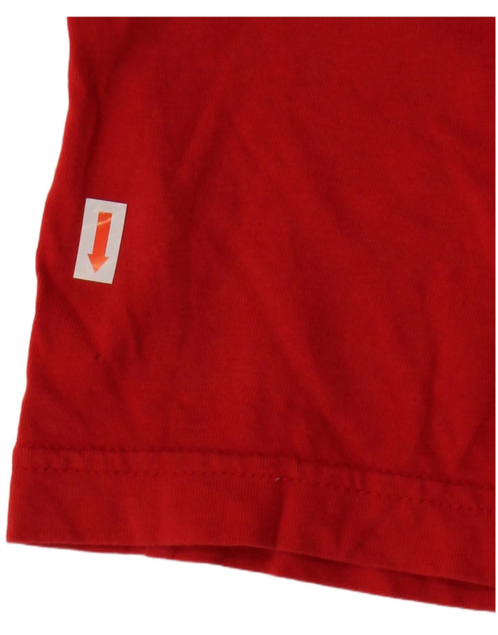 T-shirt grafica da uomo ADIDAS Top rosso medio in cotone